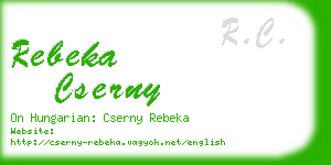 rebeka cserny business card